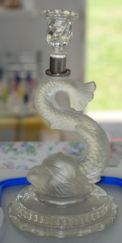 001 glas ljusstake fisk